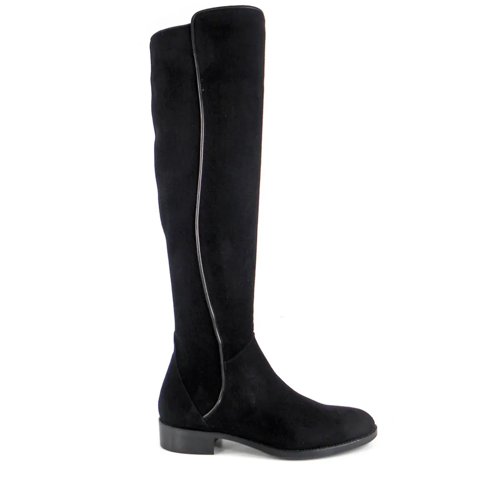Emma Black Suede Knee-High Boots<Carl Scarpa Sale