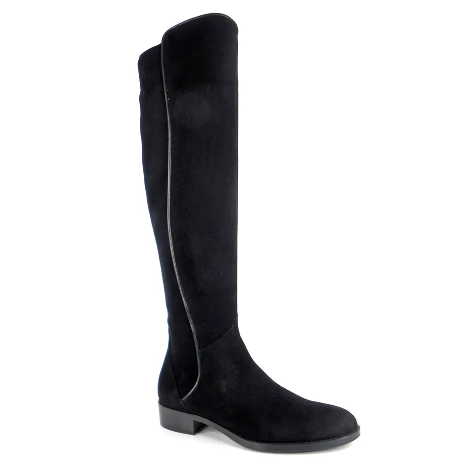 Emma Black Suede Knee-High Boots<Carl Scarpa Sale