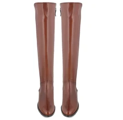 Emma Tan Leather Knee-High Boots<Carl Scarpa Best
