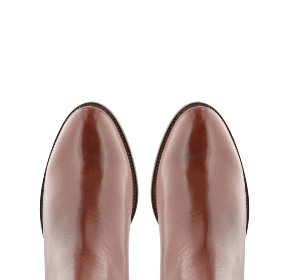 Emma Tan Leather Knee-High Boots<Carl Scarpa Best