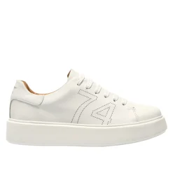 Est1974 White Leather Platform Trainers<Carl Scarpa New