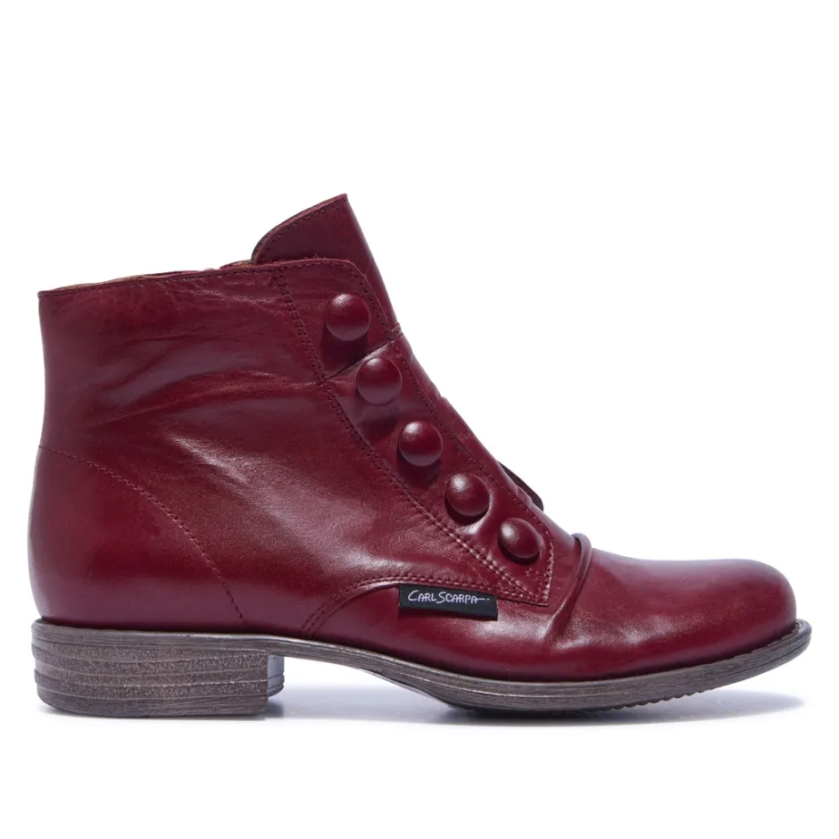 Ester Bordo Leather Ankle Boots<Carl Scarpa New