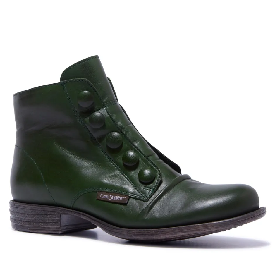 Ester Green Leather Ankle Boots<Carl Scarpa Clearance