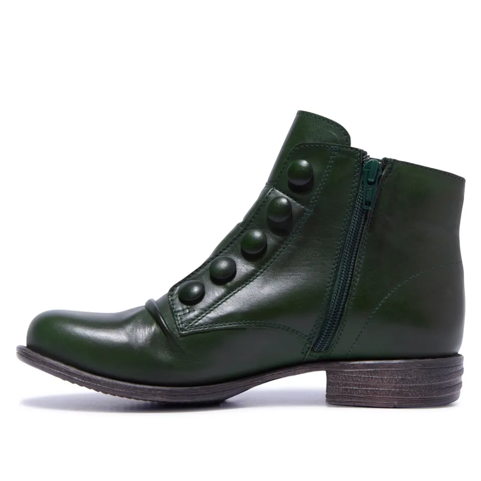 Ester Green Leather Ankle Boots<Carl Scarpa Clearance