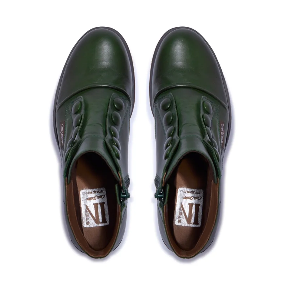 Ester Green Leather Ankle Boots<Carl Scarpa Clearance