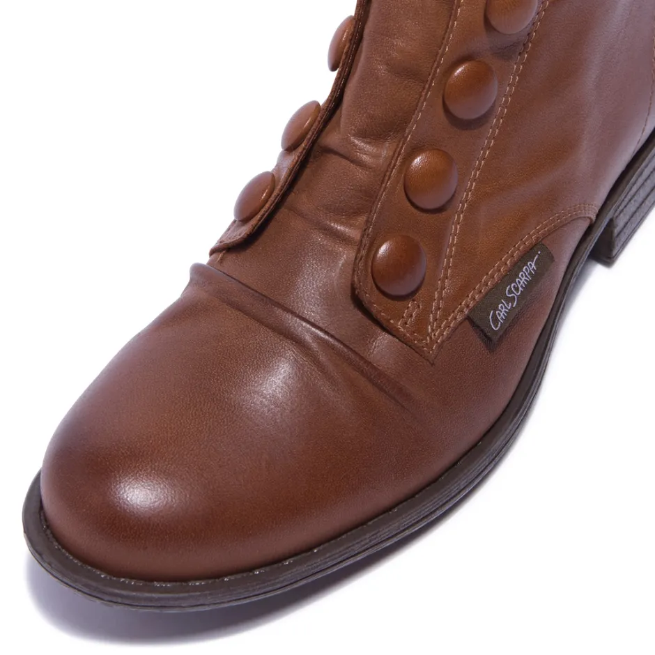Ester Tan Leather Ankle Boots<Carl Scarpa New