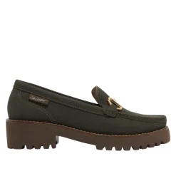 Etana Green Suede Chunky Loafers<Carl Scarpa Online