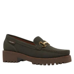 Etana Green Suede Chunky Loafers<Carl Scarpa Online