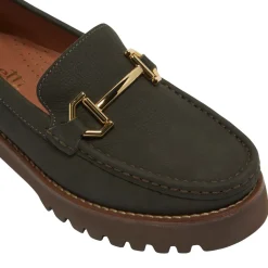 Etana Green Suede Chunky Loafers<Carl Scarpa Online