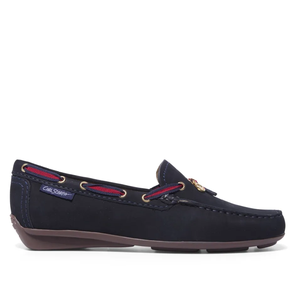 Faris Navy Slip-On Loafers<Carl Scarpa Cheap