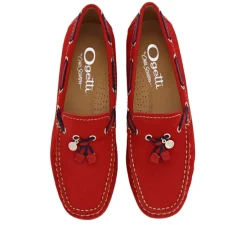Faris Red Slip-On Tassel Loafers<Carl Scarpa Shop