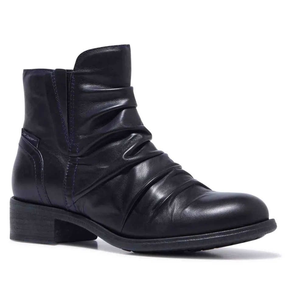 Felice Navy Leather Ankle Boots<Carl Scarpa Flash Sale