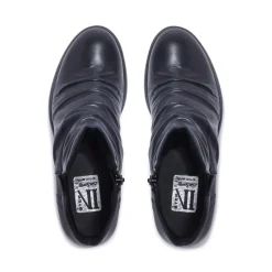 Felice Navy Leather Ankle Boots<Carl Scarpa Flash Sale