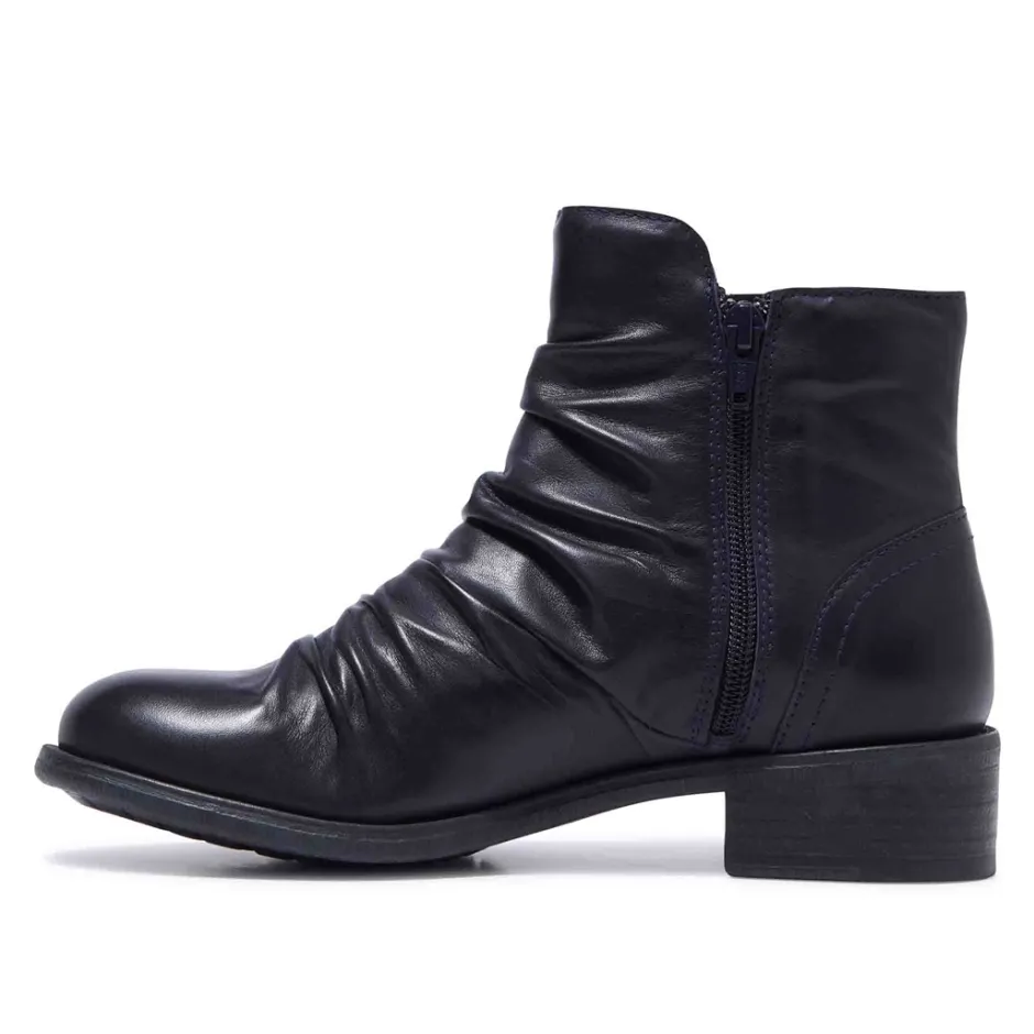 Felice Navy Leather Ankle Boots<Carl Scarpa Flash Sale