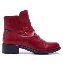 Felice Red Leather Ankle Boots<Carl Scarpa Online