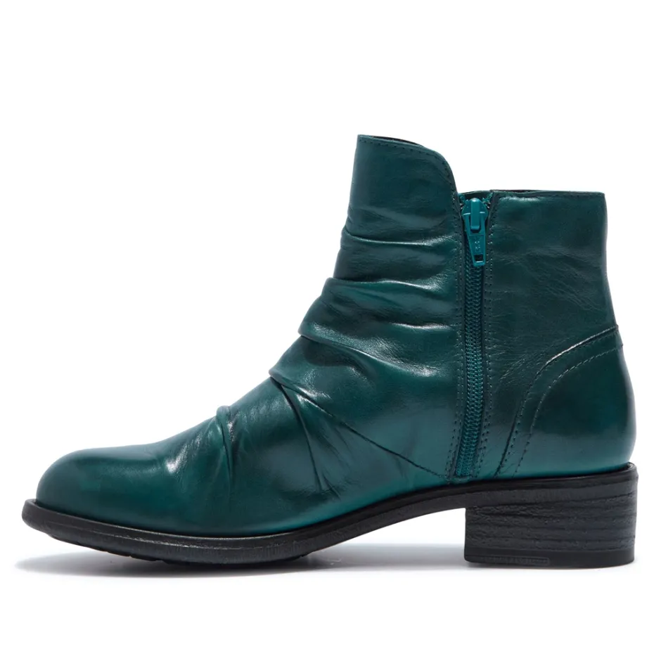 Felice Teal Leather Ankle Boots<Carl Scarpa New
