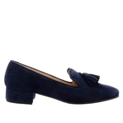 Fiadh Navy Suede Loafers<Carl Scarpa Shop