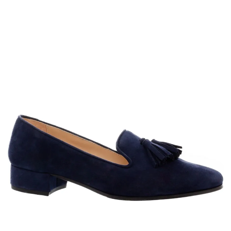 Fiadh Navy Suede Loafers<Carl Scarpa Shop