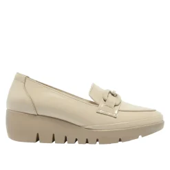 Forza Off White Leather Wedge Loafers<Carl Scarpa Best