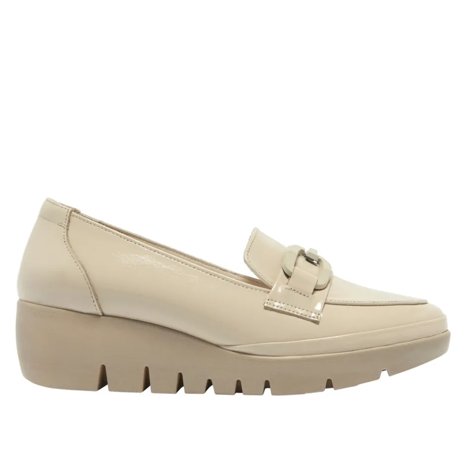 Forza Off White Leather Wedge Loafers<Carl Scarpa Best