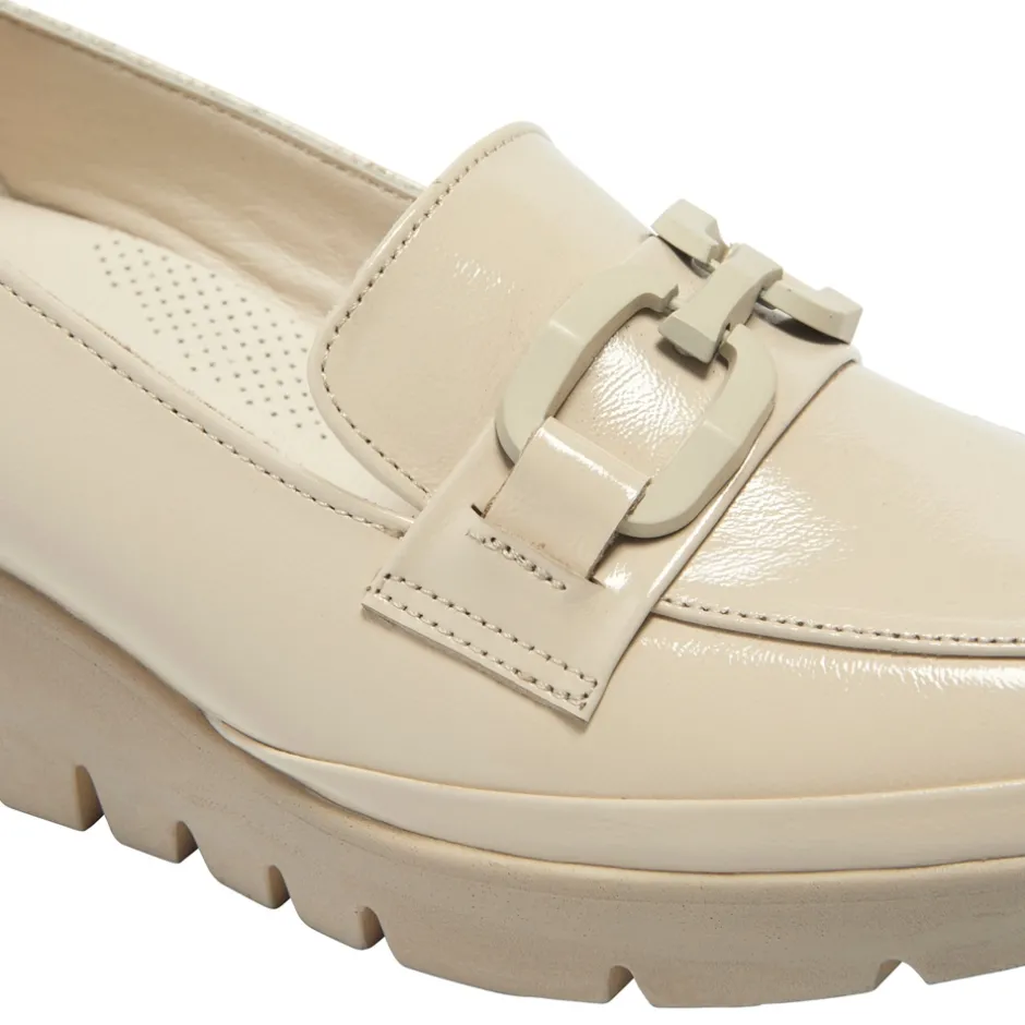 Forza Off White Leather Wedge Loafers<Carl Scarpa Best