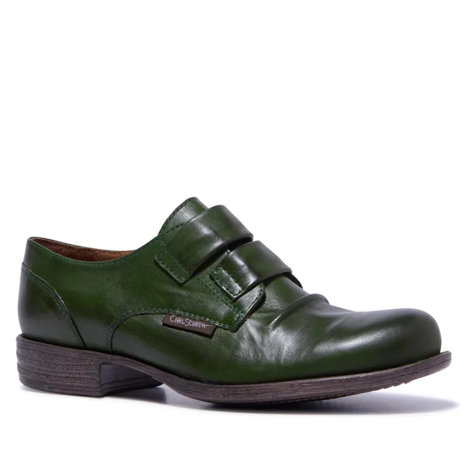 Gabbi Green Leather Loafers<Carl Scarpa New