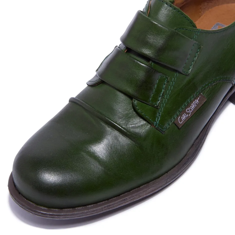 Gabbi Green Leather Loafers<Carl Scarpa New