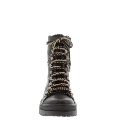 Granada Black Leather Lace Up Ankle Boots<Carl Scarpa Clearance