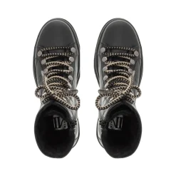 Granada Black Leather Lace Up Ankle Boots<Carl Scarpa Clearance