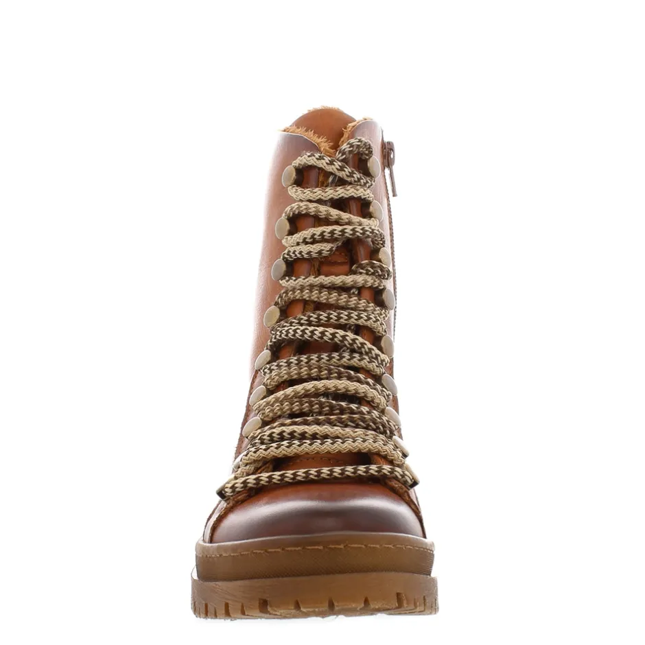 Granada Tan Leather Lace Up Ankle Boots<Carl Scarpa Store