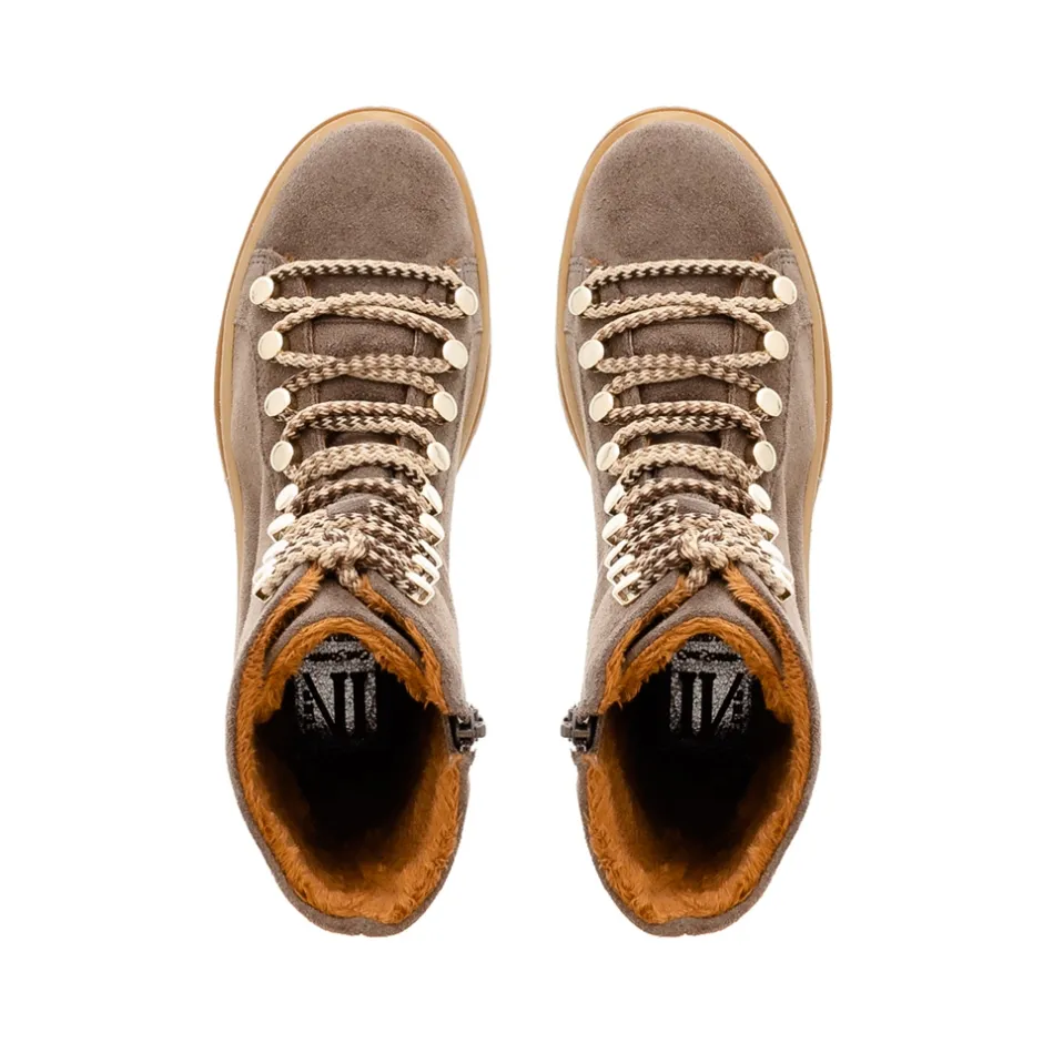 Granada Taupe Suede Lace Up Ankle Boots<Carl Scarpa Online