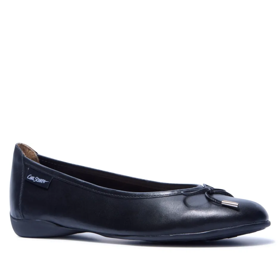 Hosanna Black Leather Ballet Flats<Carl Scarpa Cheap