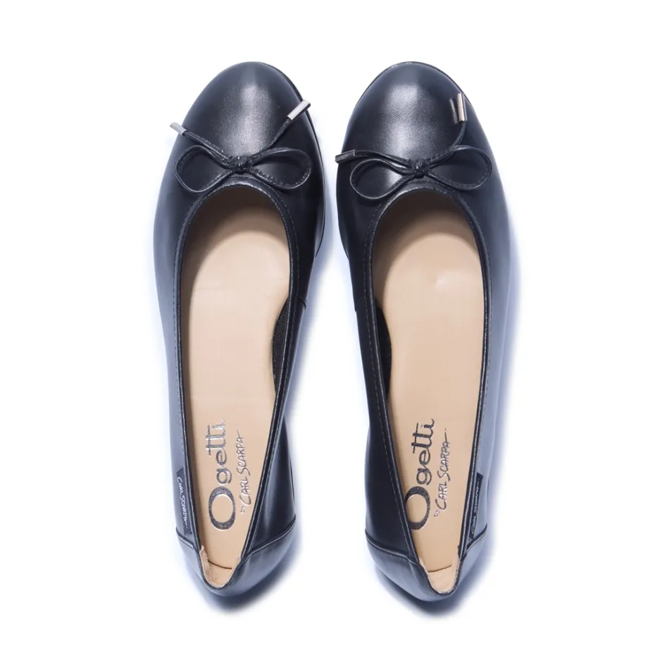 Hosanna Black Leather Ballet Flats<Carl Scarpa Cheap