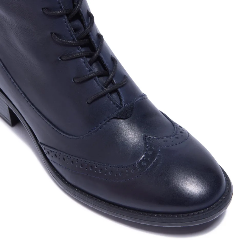Isla Navy Leather Ankle Boots<Carl Scarpa Discount
