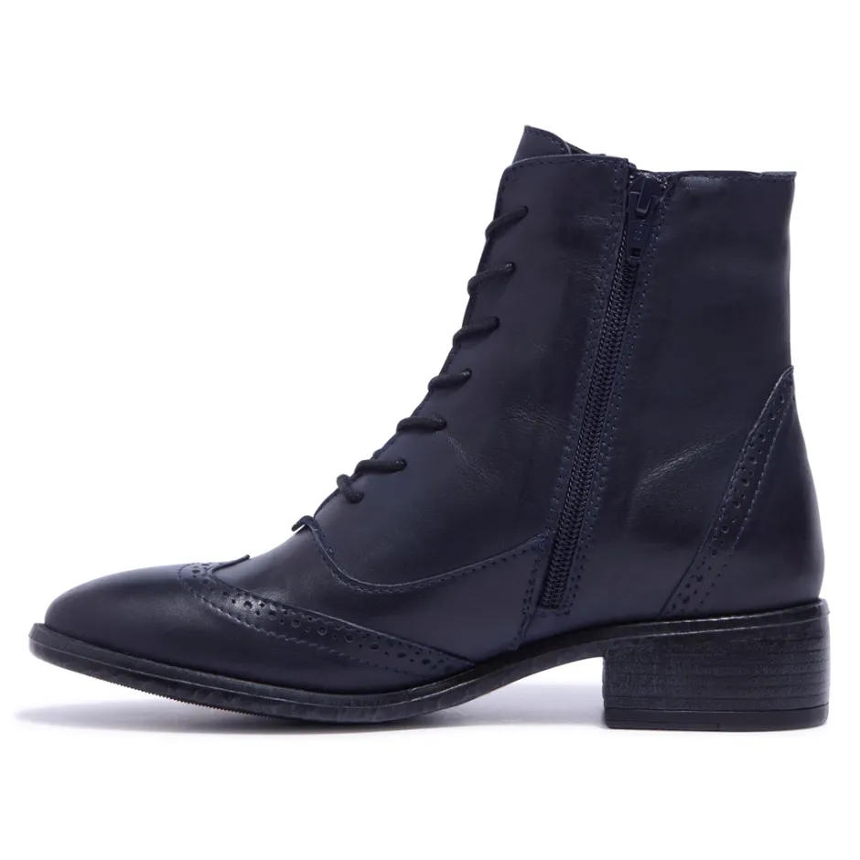 Isla Navy Leather Ankle Boots<Carl Scarpa Discount