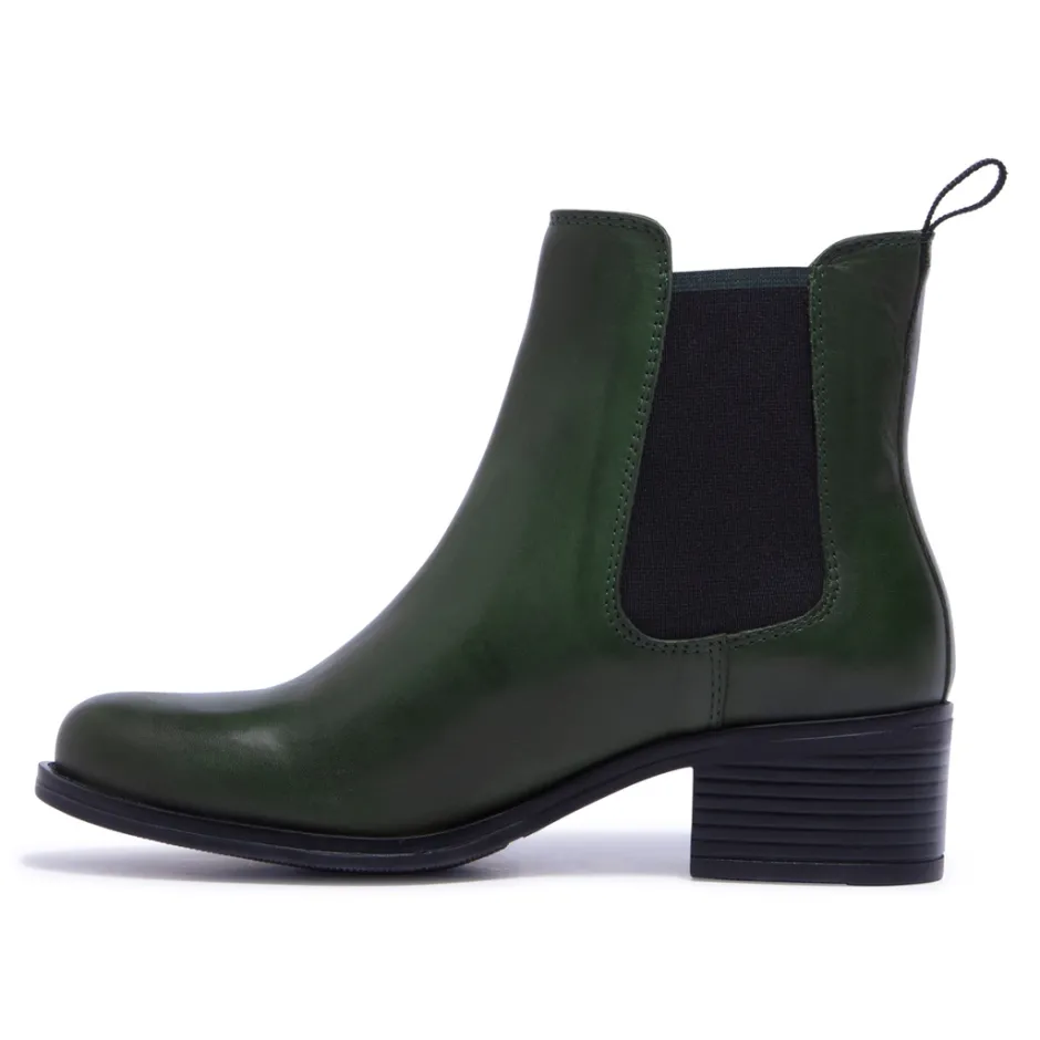Jax Green Leather Ankle Boots<Carl Scarpa Shop