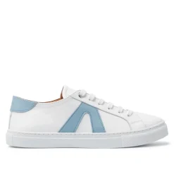Jessi White Blue Leather Trainers<Carl Scarpa Cheap