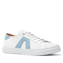Jessi White Blue Leather Trainers<Carl Scarpa Cheap