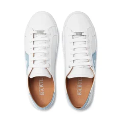 Jessi White Blue Leather Trainers<Carl Scarpa Cheap