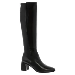 Jilly Black Italian Leather Knee High Boots<Carl Scarpa Store