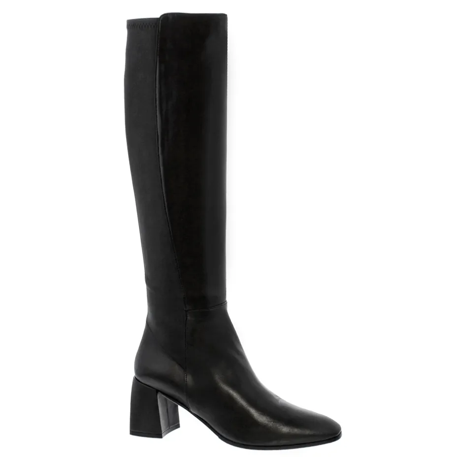 Jilly Black Italian Leather Knee High Boots<Carl Scarpa Store