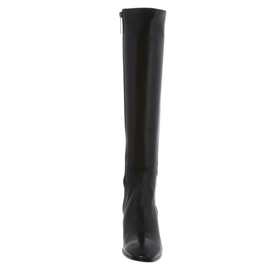 Jilly Black Italian Leather Knee High Boots<Carl Scarpa Store