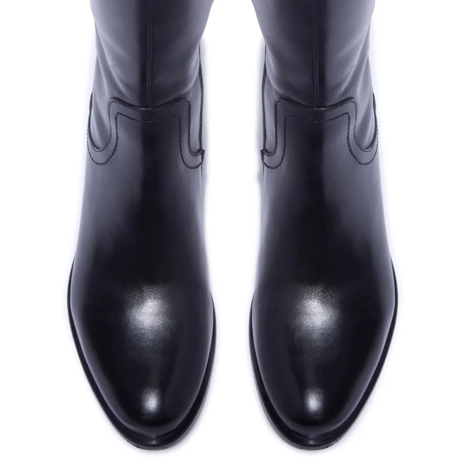 Jolette Black Leather Boots<Carl Scarpa Best