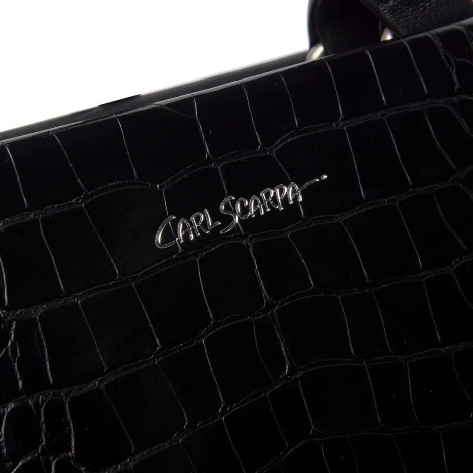 Kleo Black Croc Handbag<Carl Scarpa Clearance