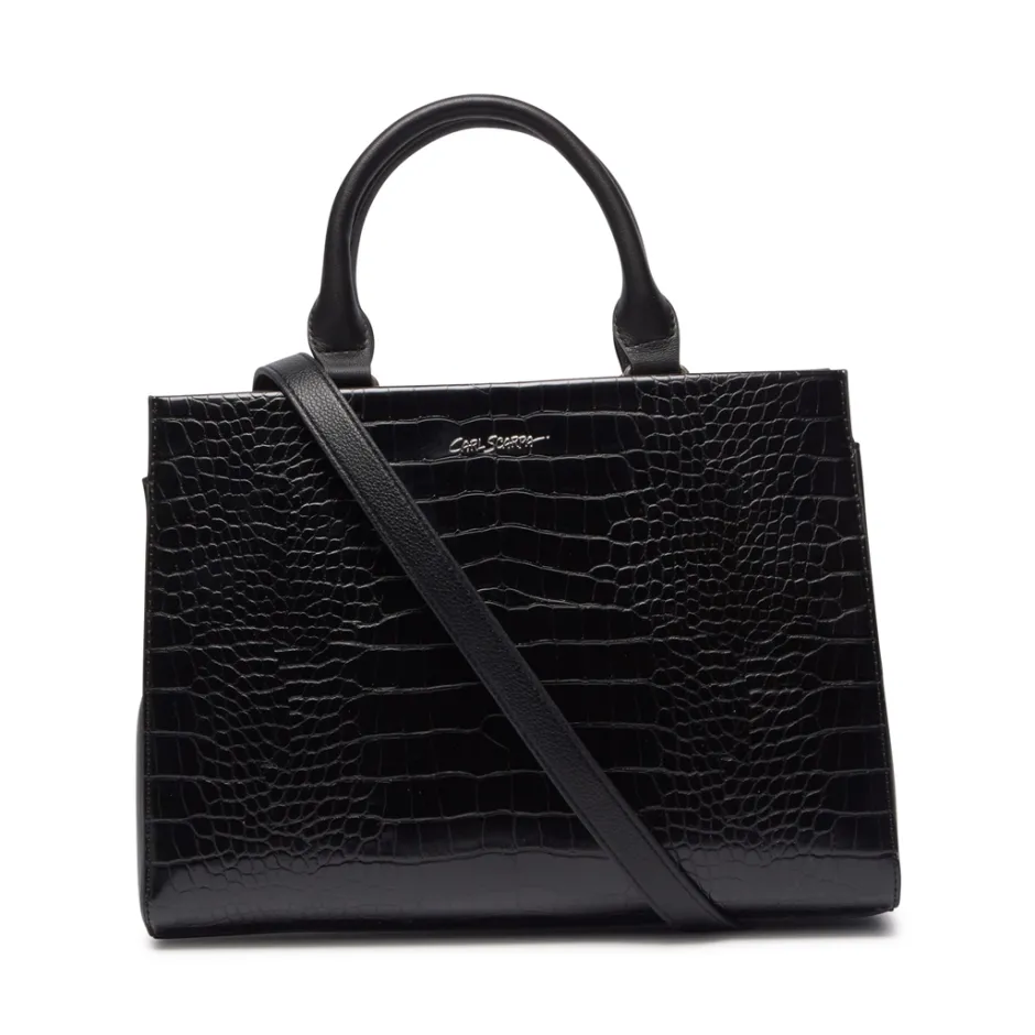 Kleo Black Croc Handbag<Carl Scarpa Clearance