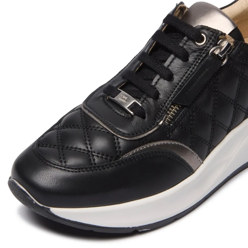 Lestina Black Leather Leisure<Carl Scarpa Store