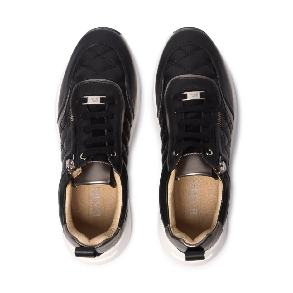 Lestina Black Leather Leisure<Carl Scarpa Store