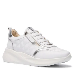 Lestina White Silver Leather Leisure<Carl Scarpa Hot