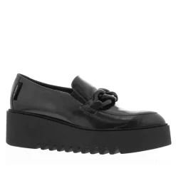 Lizi Black Leather Chain Wedge Loafers<Carl Scarpa New