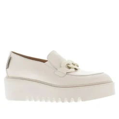 Lizi Italian Off White Chain Wedge Loafers<Carl Scarpa Best Sale